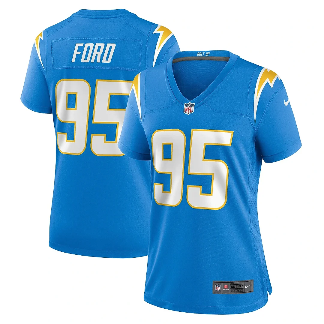 Zennovawear Women's Los Angeles Chargers Poona Ford Powder Blue Team Game Jersey