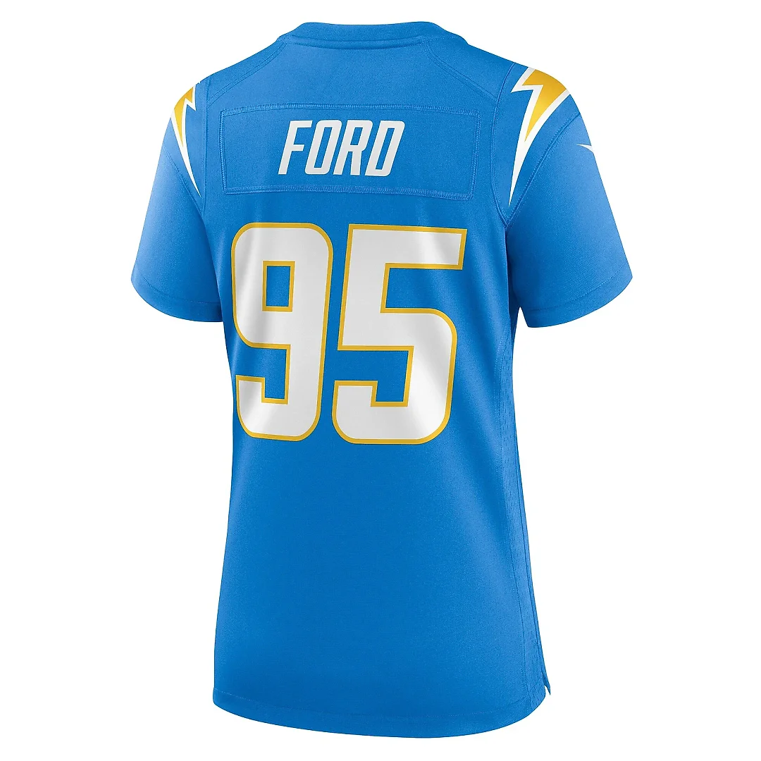 Zennovawear Women's Los Angeles Chargers Poona Ford Powder Blue Team Game Jersey