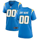 Zennovawear Women's Los Angeles Chargers Powder Blue Custom Game Jersey