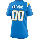 Zennovawear Women's Los Angeles Chargers Powder Blue Custom Game Jersey