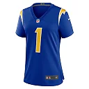 Zennovawear Women's Los Angeles Chargers Quentin Johnston Royal Alternate Game Jersey