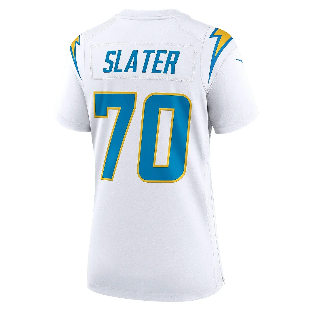 Zennovawear Women's Los Angeles Chargers Rashawn Slater White Game Jersey
