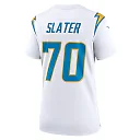 Zennovawear Women's Los Angeles Chargers Rashawn Slater White Game Jersey