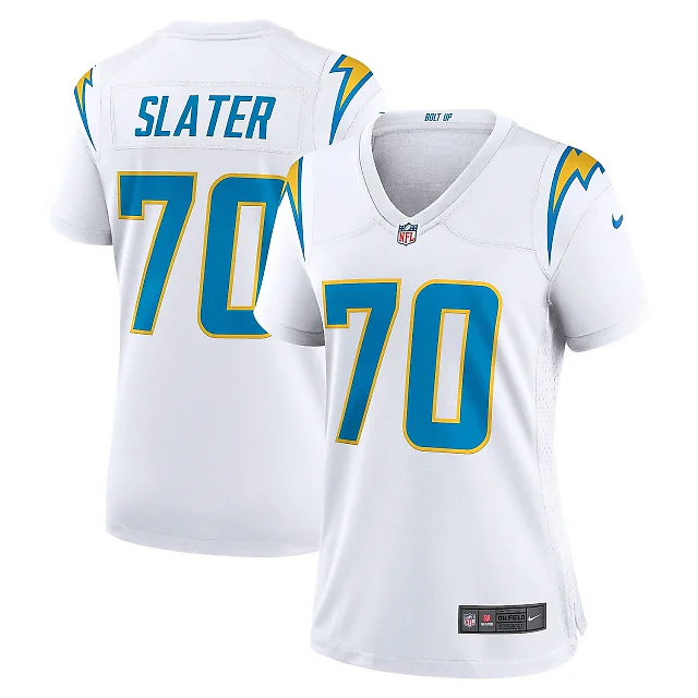Zennovawear Women's Los Angeles Chargers Rashawn Slater White Game Jersey