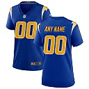 Zennovawear Women's Los Angeles Chargers Royal Alternate Custom Game Jersey