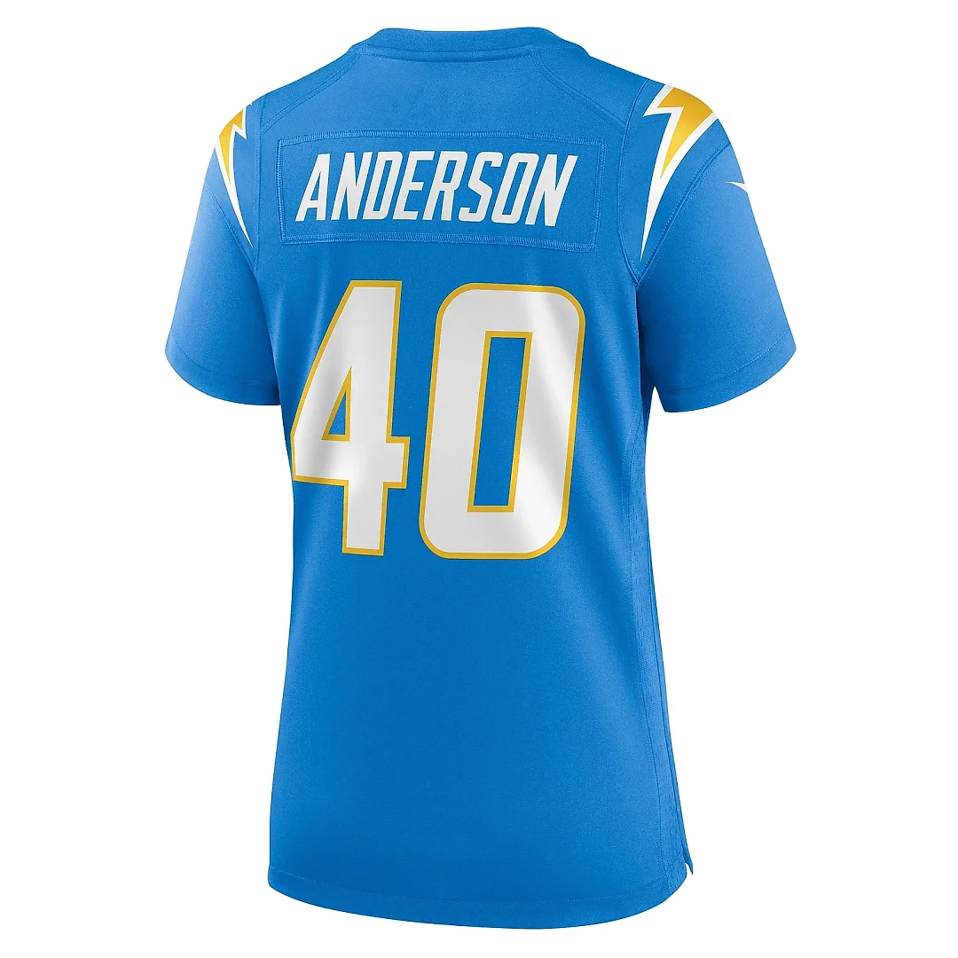 Zennovawear Women's Los Angeles Chargers Stephen Anderson Powder Blue Game Jersey