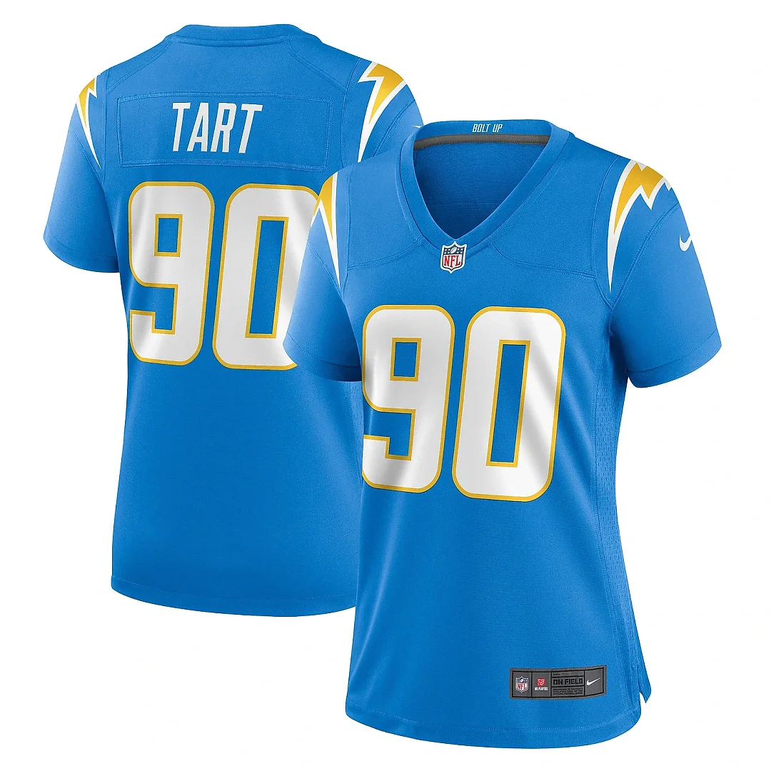 Zennovawear Women's Los Angeles Chargers Teair Tart Powder Blue Game Jersey