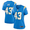 Zennovawear Women's Los Angeles Chargers Troy Dye Powder Blue Game Jersey