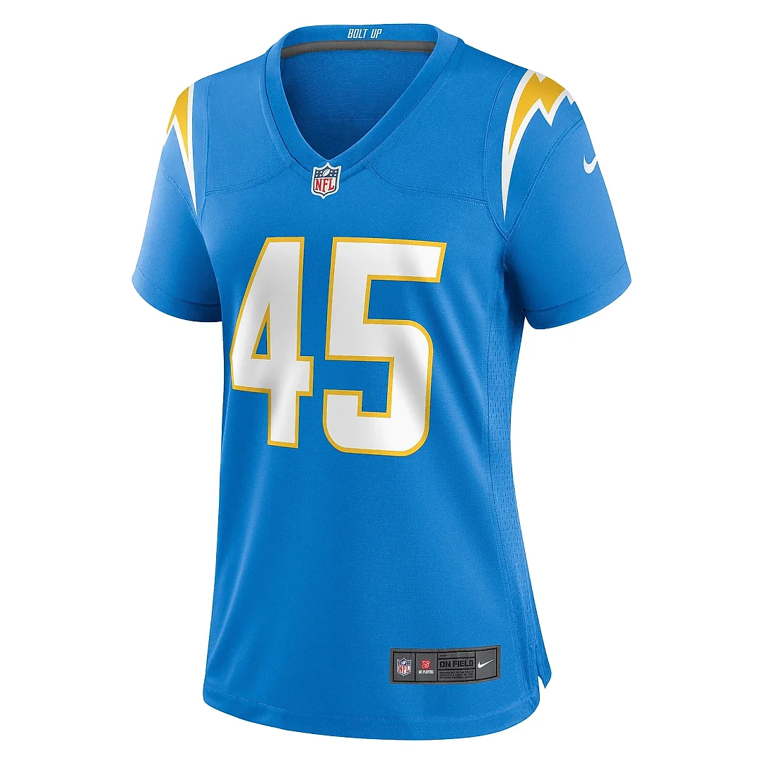 Zennovawear Women's Los Angeles Chargers Tuli Tuipulotu Powder Blue Team Game Jersey