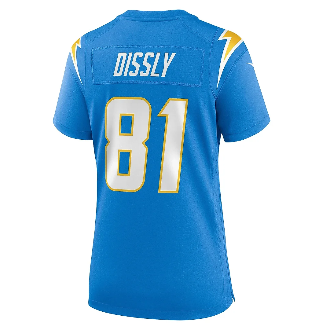 Zennovawear Women's Los Angeles Chargers Will Dissly Powder Blue Game Jersey