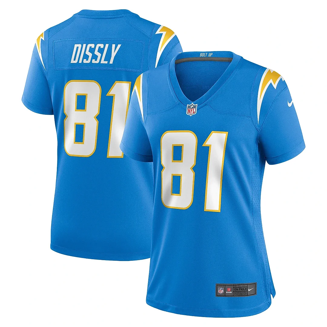 Zennovawear Women's Los Angeles Chargers Will Dissly Powder Blue Game Jersey