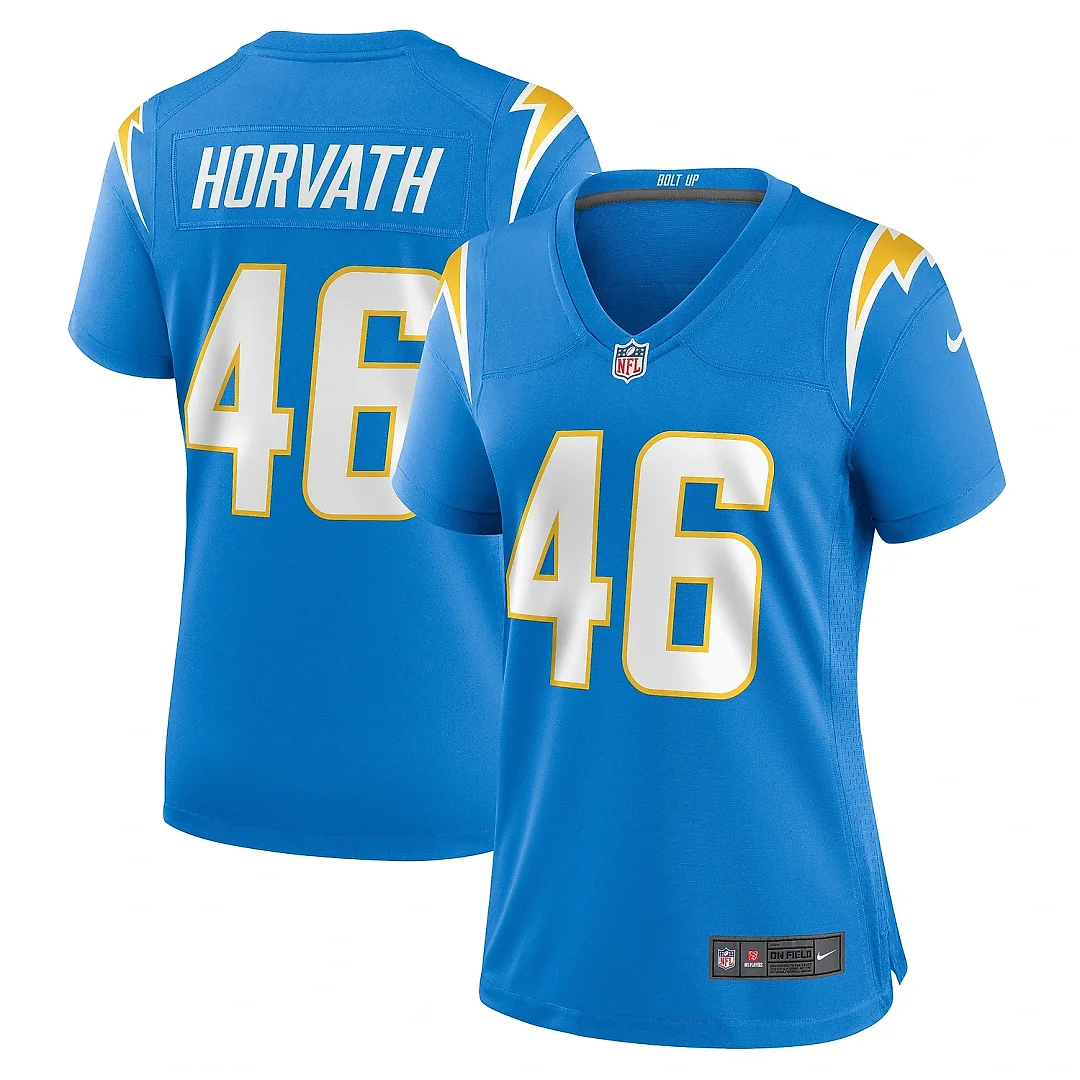 Zennovawear Women's Los Angeles Chargers Zander Horvath Powder Blue Game Jersey