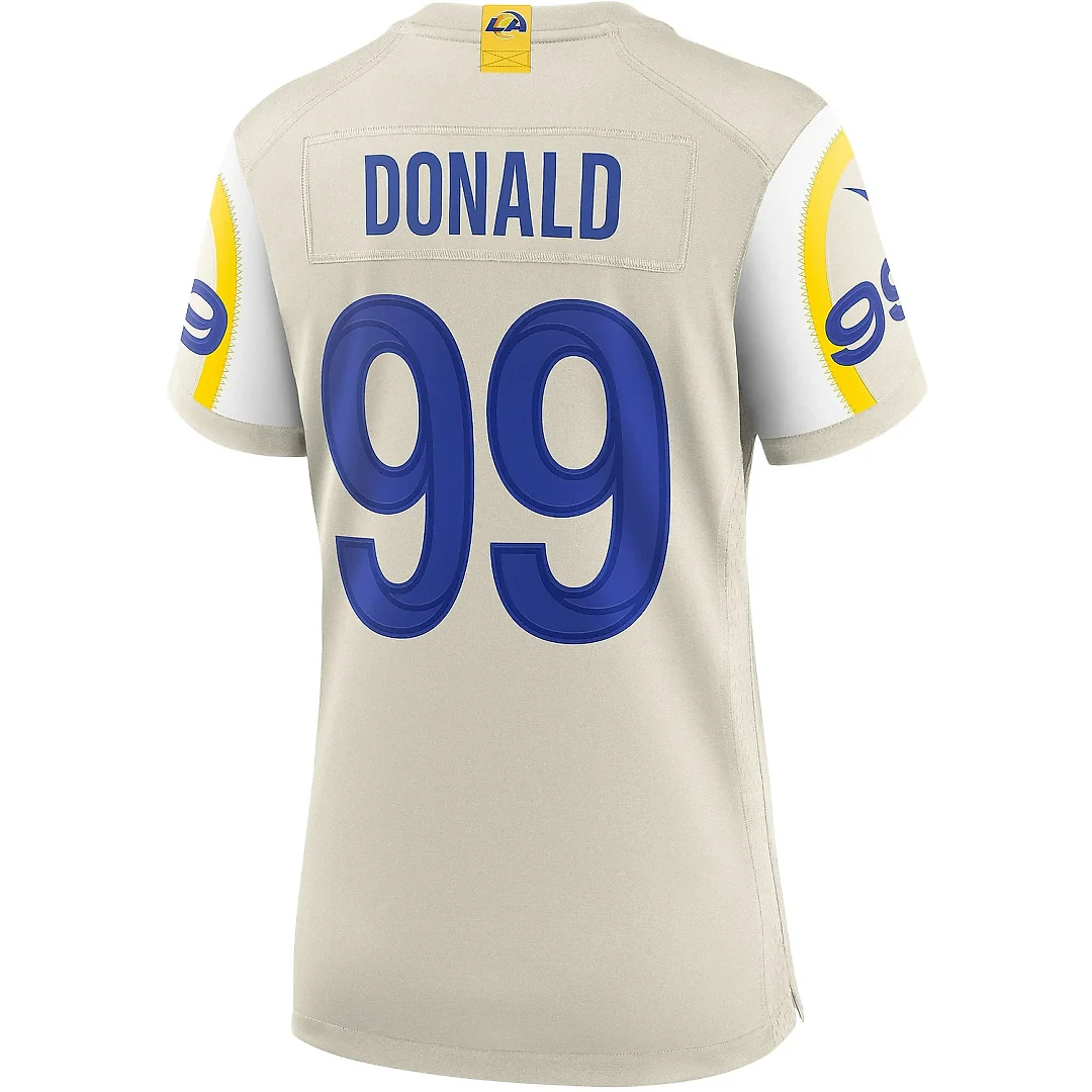 Zennovawear Women's Los Angeles Rams Aaron Donald Bone Player Game Jersey