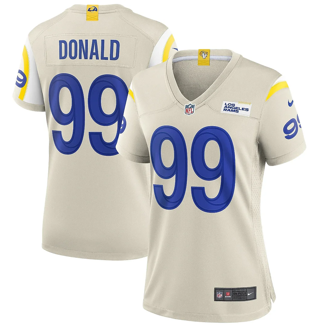 Zennovawear Women's Los Angeles Rams Aaron Donald Bone Player Game Jersey