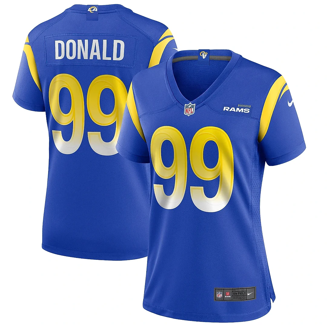 Zennovawear Women's Los Angeles Rams Aaron Donald Royal Player Jersey