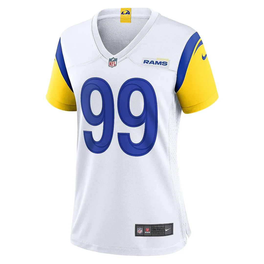 Zennovawear Women's Los Angeles Rams Aaron Donald White Alternate Game Jersey