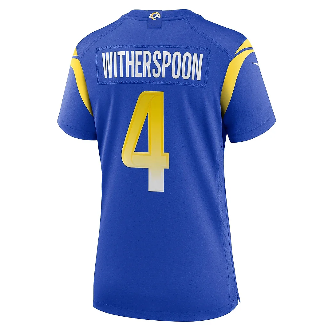 Zennovawear Women's Los Angeles Rams Ahkello Witherspoon Royal Team Game Jersey