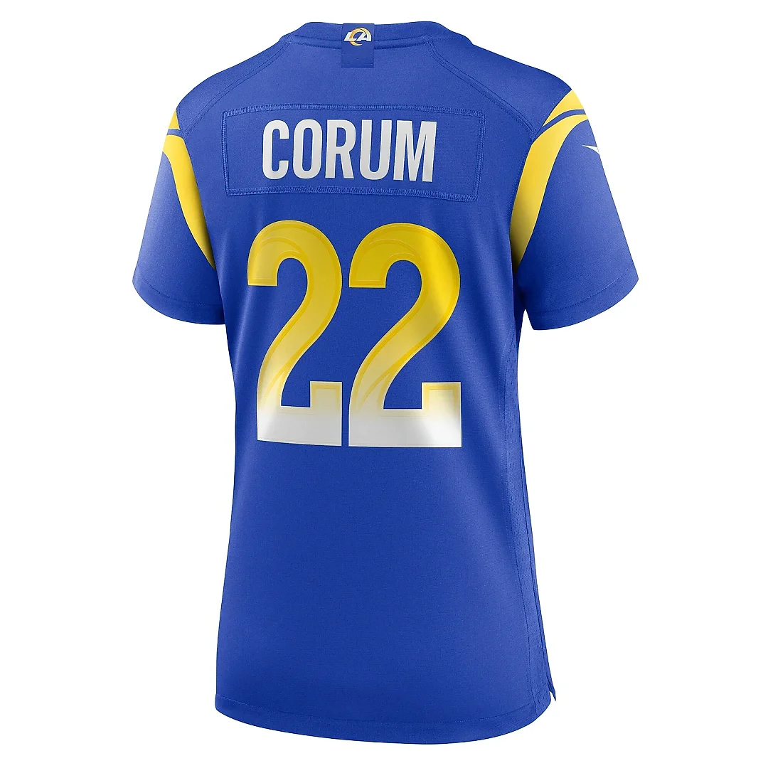 Zennovawear Women's Los Angeles Rams Blake Corum Royal Game Jersey