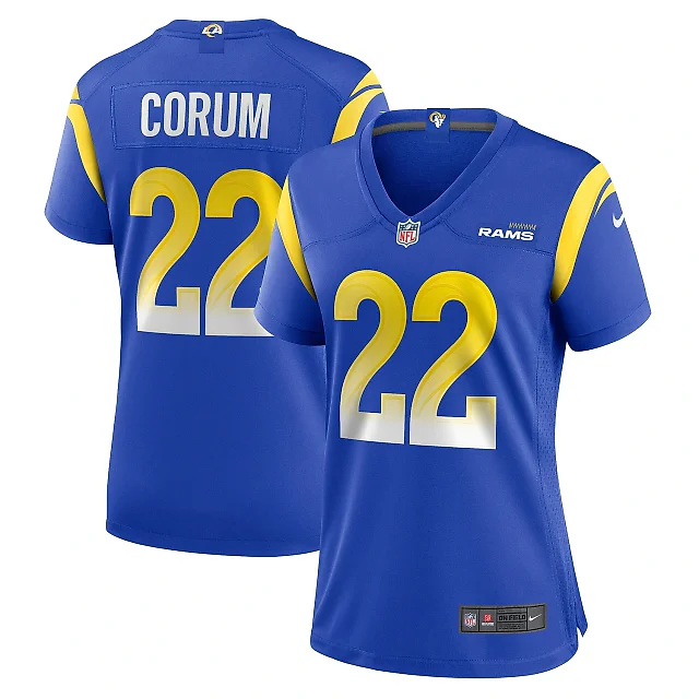 Zennovawear Women's Los Angeles Rams Blake Corum Royal Game Jersey