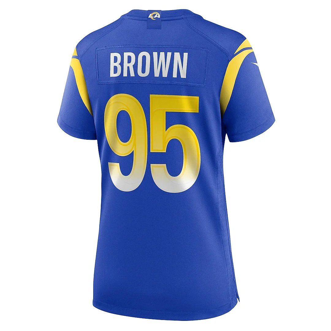 Zennovawear Women's Los Angeles Rams Bobby Brown III Royal Team Game Jersey