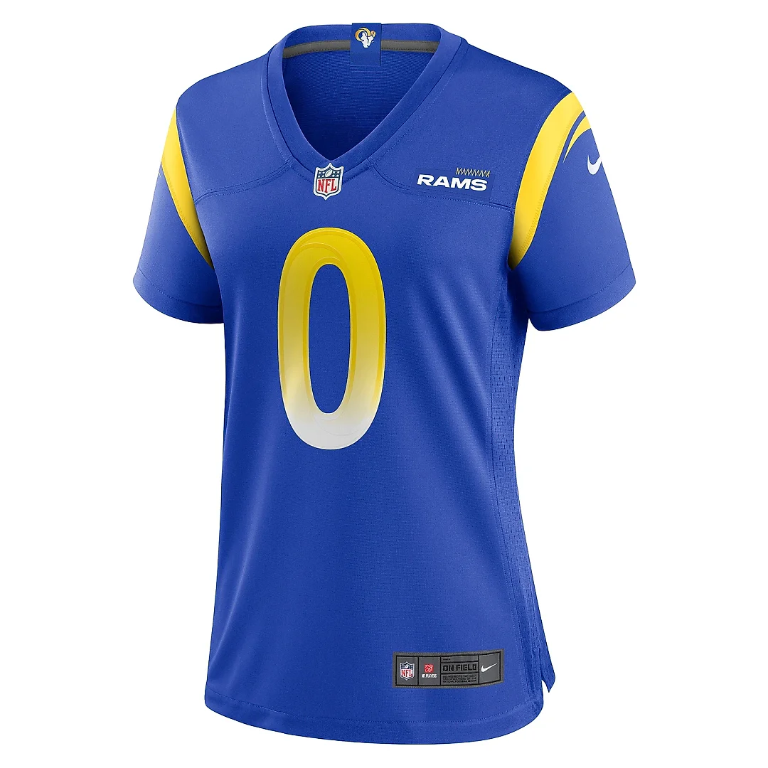 Zennovawear Women's Los Angeles Rams Byron Young Royal Home Game Jersey
