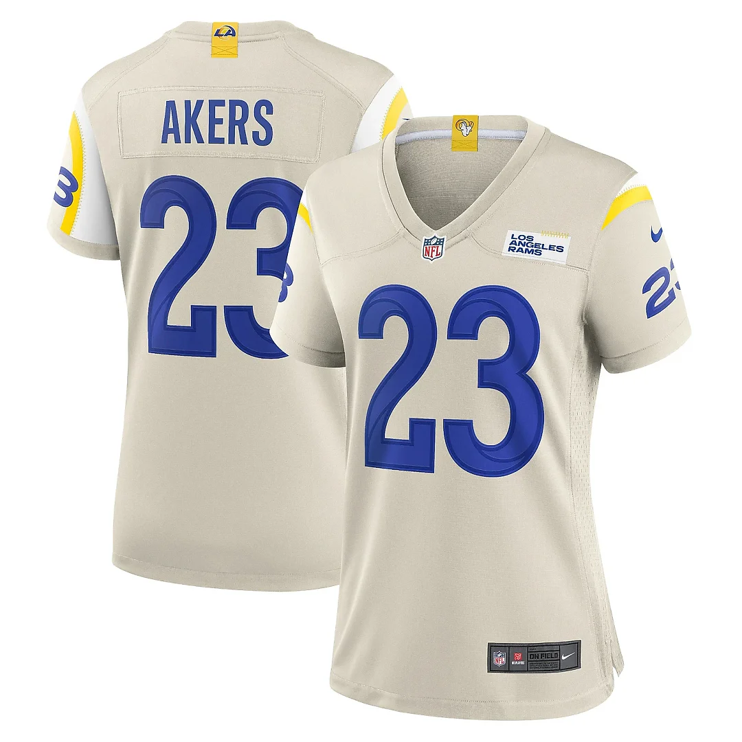 Zennovawear Women's Los Angeles Rams Cam Akers Bone Game Jersey