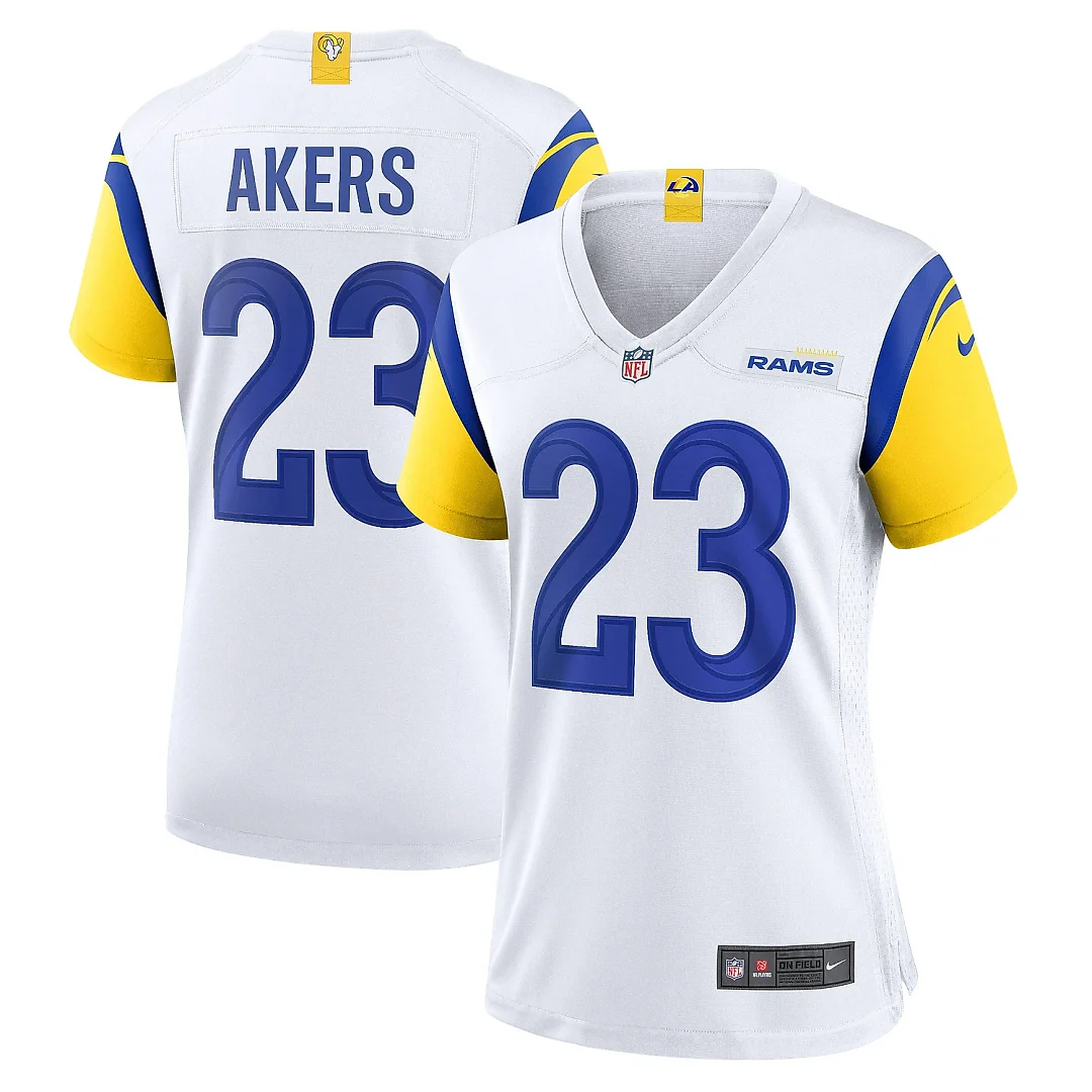 Zennovawear Women's Los Angeles Rams Cam Akers White Game Jersey