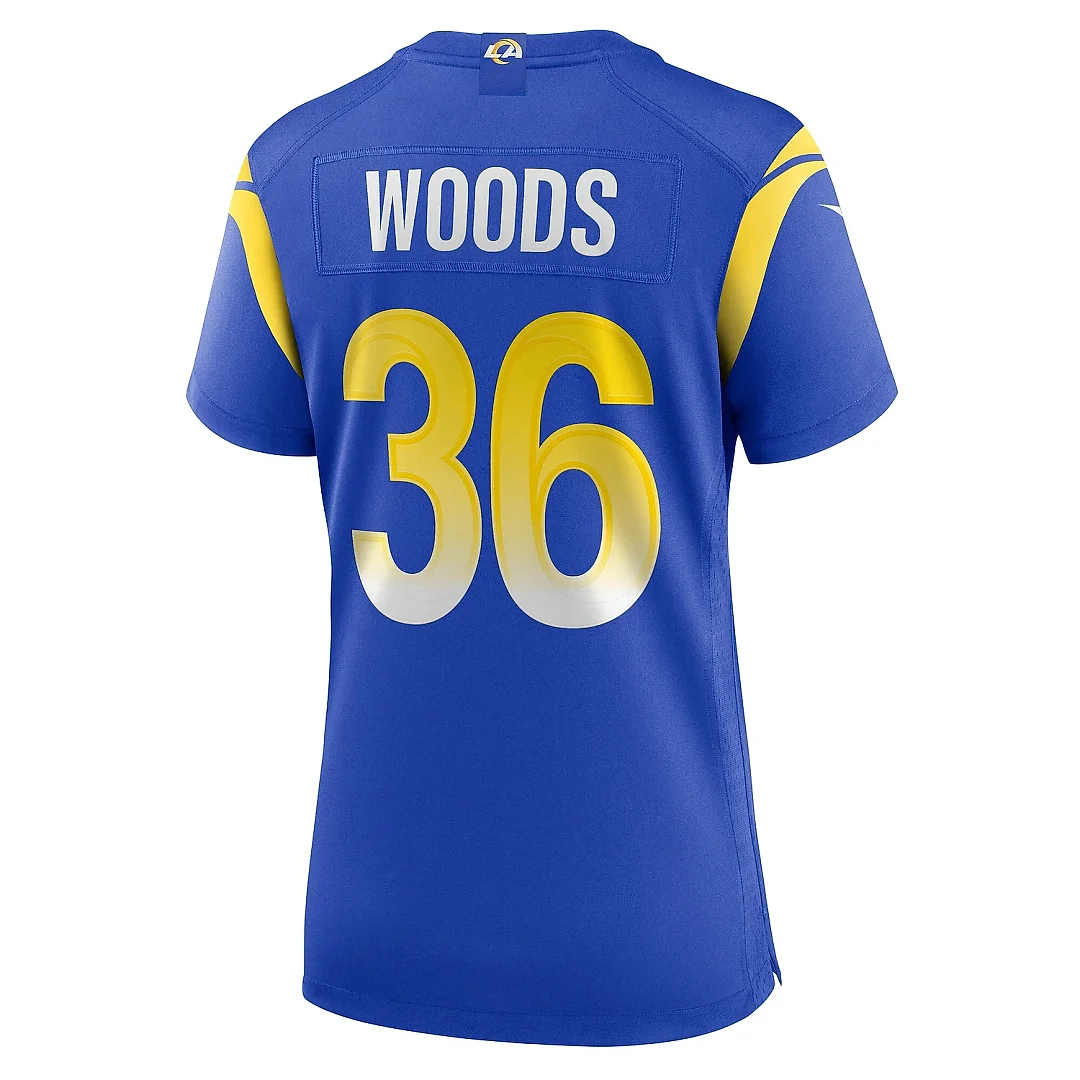 Zennovawear Women's Los Angeles Rams Charles Woods Royal Game Jersey