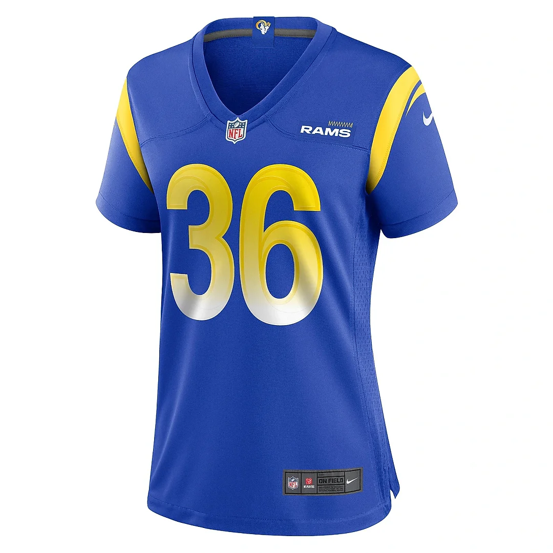 Zennovawear Women's Los Angeles Rams Charles Woods Royal Game Jersey