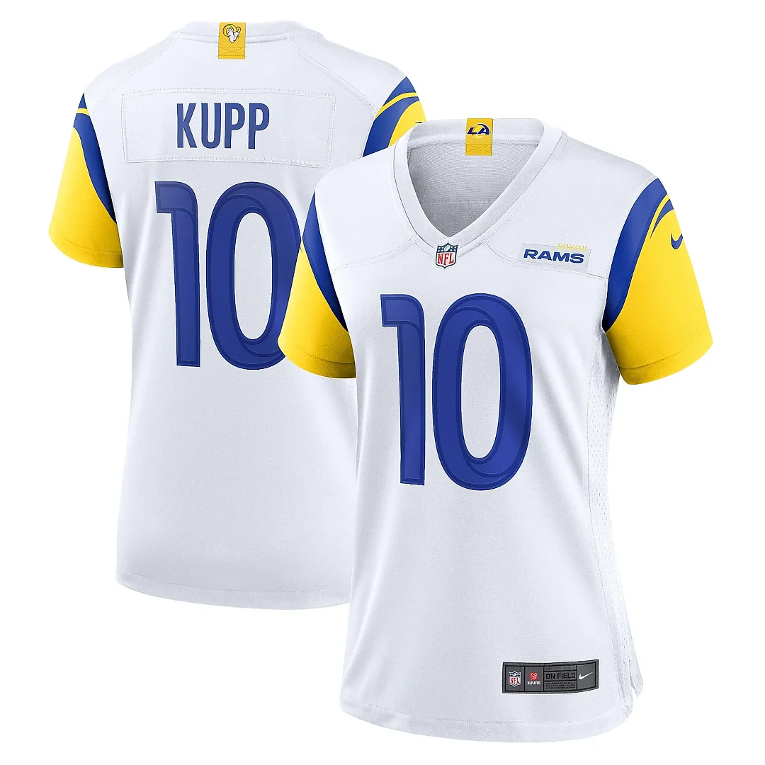 Zennovawear Women's Los Angeles Rams Cooper Kupp White Alternate Game Jersey