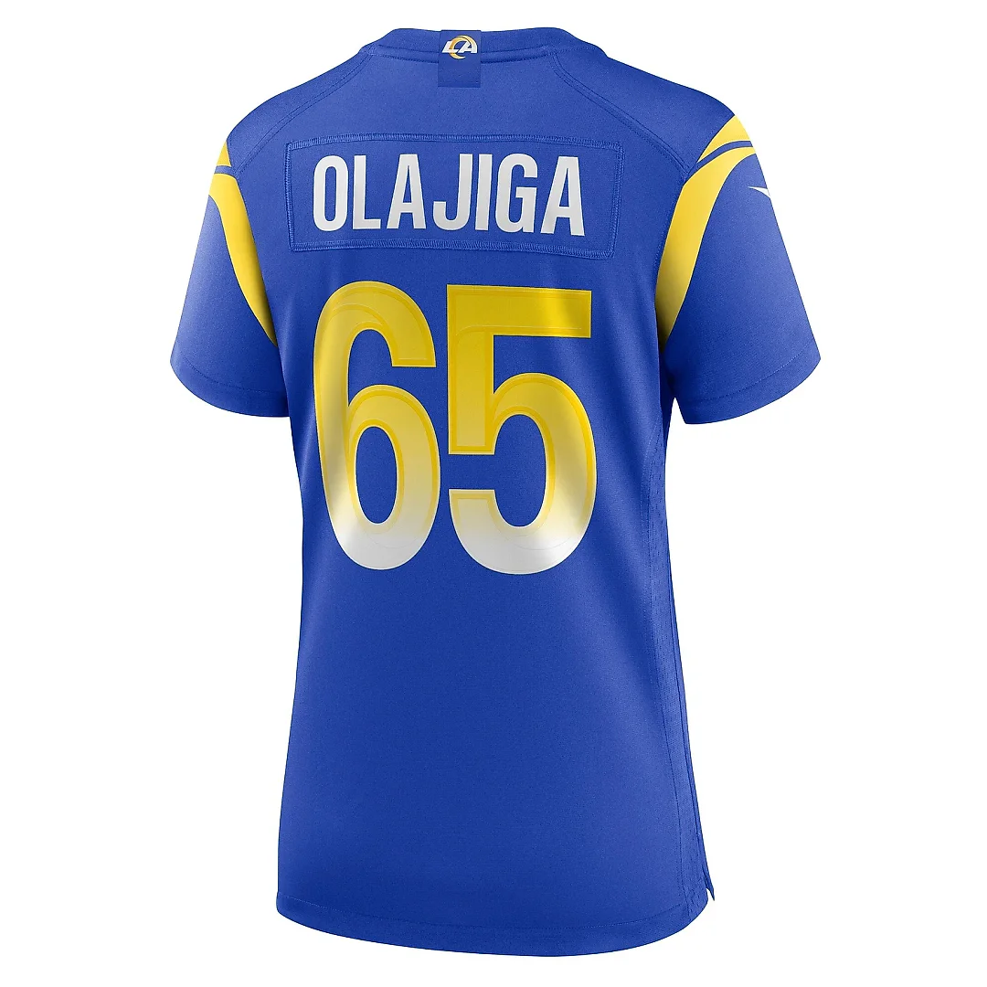 Zennovawear Women's Los Angeles Rams David Olajiga Royal Game Jersey