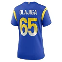 Zennovawear Women's Los Angeles Rams David Olajiga Royal Game Jersey