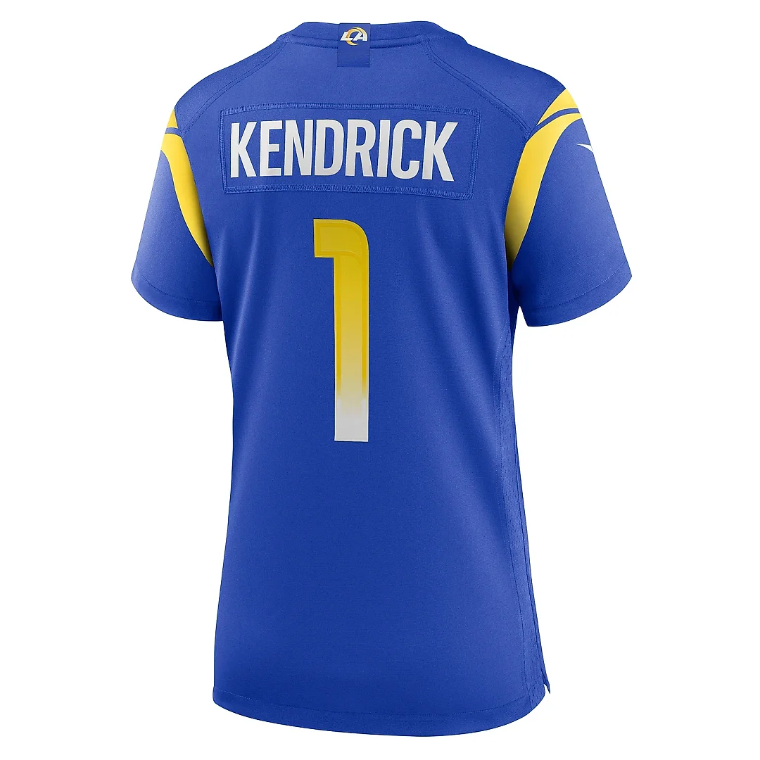 Zennovawear Women's Los Angeles Rams Derion Kendrick Royal Home Game Jersey