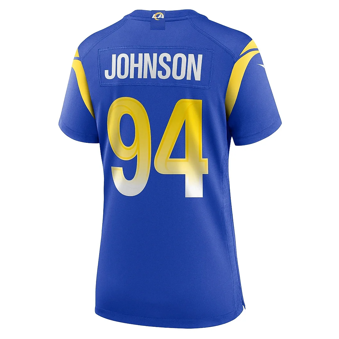 Zennovawear Women's Los Angeles Rams Desjuan Johnson Royal Home Game Jersey