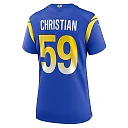 Zennovawear Women's Los Angeles Rams Geron Christian Royal Team Game Jersey