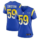 Zennovawear Women's Los Angeles Rams Geron Christian Royal Team Game Jersey