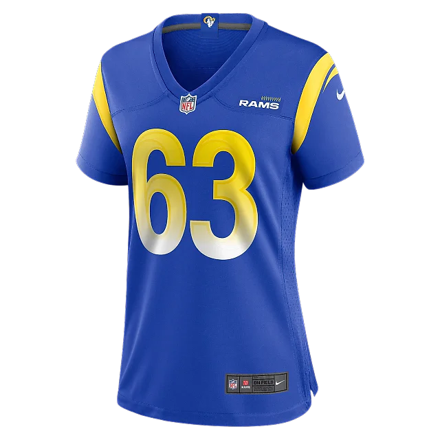 Zennovawear Women's Los Angeles Rams Grant Miller Royal Game Jersey