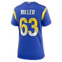 Zennovawear Women's Los Angeles Rams Grant Miller Royal Game Jersey