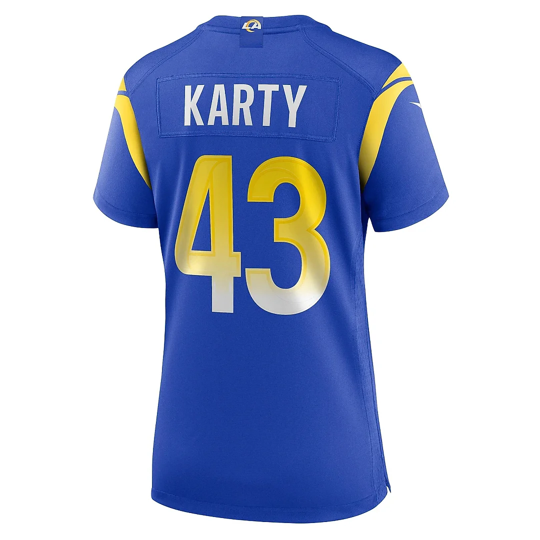 Zennovawear Women's Los Angeles Rams Joshua Karty Royal Game Jersey