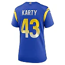 Zennovawear Women's Los Angeles Rams Joshua Karty Royal Game Jersey