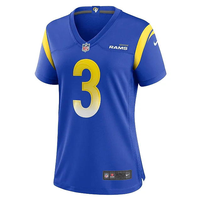 Zennovawear Women's Los Angeles Rams Kamren Curl Royal Team Game Jersey