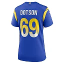 Zennovawear Women's Los Angeles Rams Kevin Dotson Royal Game Jersey