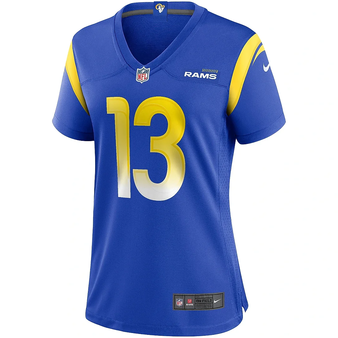 Zennovawear Women's Los Angeles Rams Kurt Warner Royal Game Retired Player Jersey