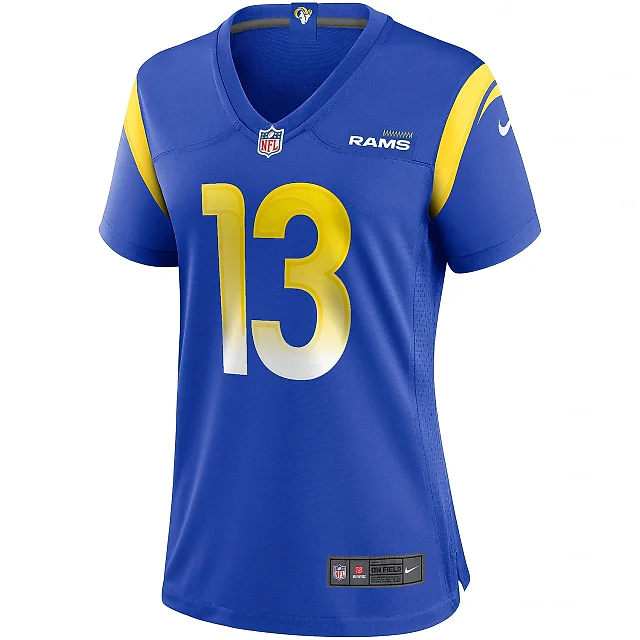 Zennovawear Women's Los Angeles Rams Kurt Warner Royal Game Retired Player Jersey