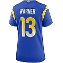 Zennovawear Women's Los Angeles Rams Kurt Warner Royal Game Retired Player Jersey