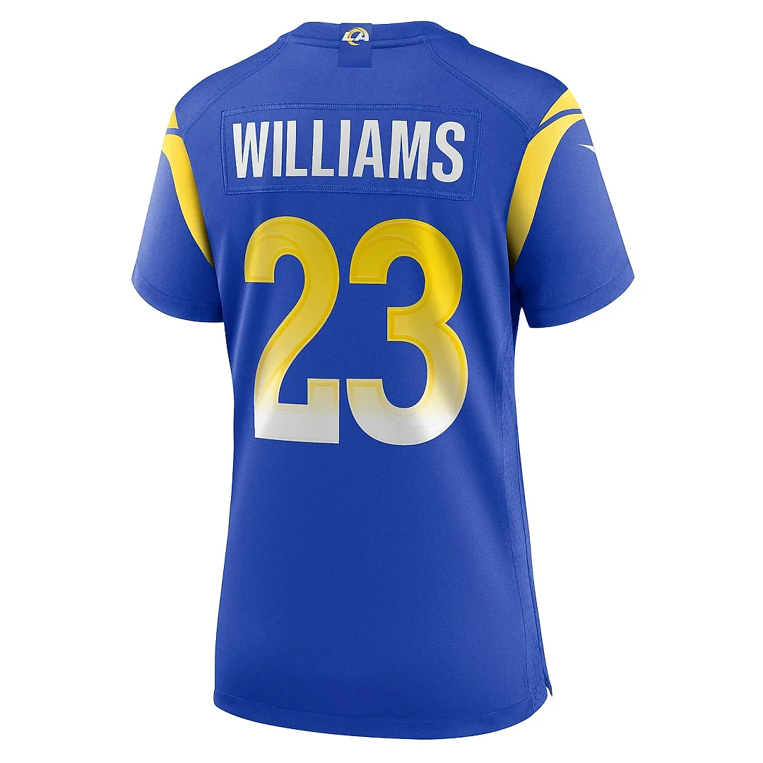 Zennovawear Women's Los Angeles Rams Kyren Williams Royal Game Player Jersey