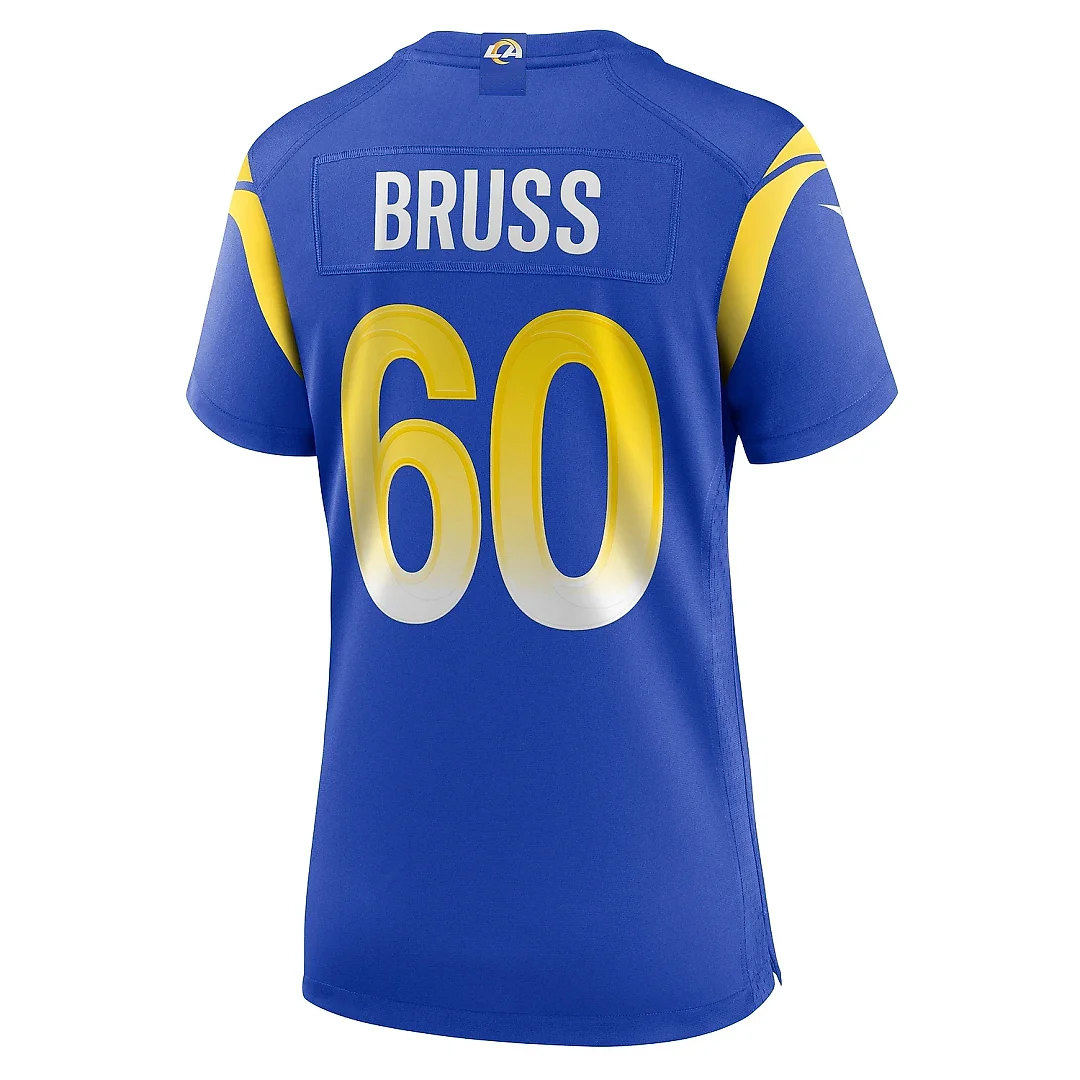 Zennovawear Women's Los Angeles Rams Logan Bruss Royal Game Player Jersey