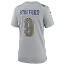 Zennovawear Women's Los Angeles Rams Matthew Stafford Gray Atmosphere Fashion Game Jersey