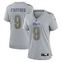 Zennovawear Women's Los Angeles Rams Matthew Stafford Gray Atmosphere Fashion Game Jersey