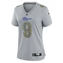 Zennovawear Women's Los Angeles Rams Matthew Stafford Gray Atmosphere Fashion Game Jersey